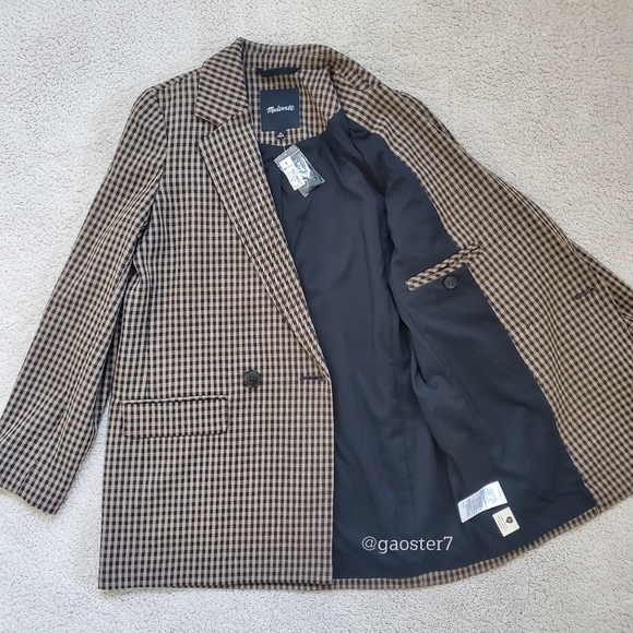 Madewell Caldwell Double-Breasted Blazer in Lyden Plaid - Picture 8 of 12